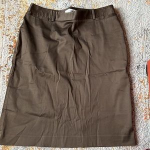 Calvin Klein brown cotton blend skirt